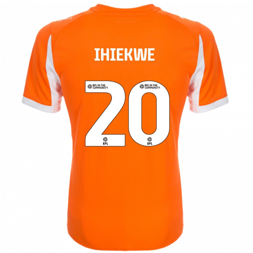 גברים כדורגל מיכאל איהיקווה #20 כתום לבן ג'רזי ביתית 2025/26