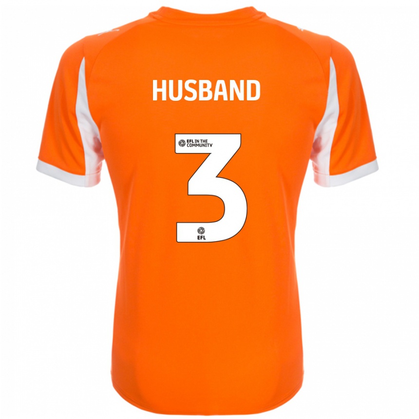 גברים כדורגל ג'יימס האסבנד #3 כתום לבן ג'רזי ביתית 2025/26