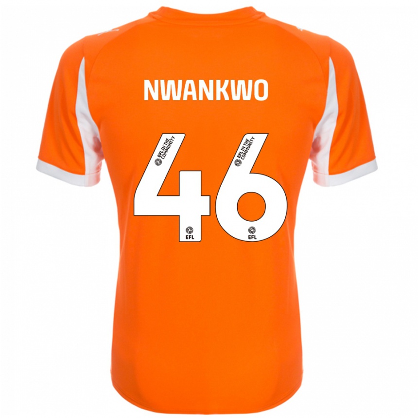 גברים כדורגל Oluchukwu Nwankwo #46 כתום לבן ג'רזי ביתית 2025/26