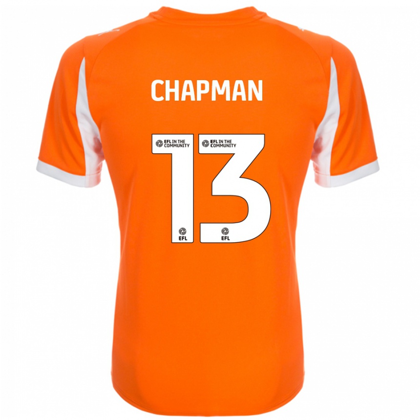 גברים כדורגל מקנזי צ׳פמן #13 כתום לבן ג'רזי ביתית 2025/26