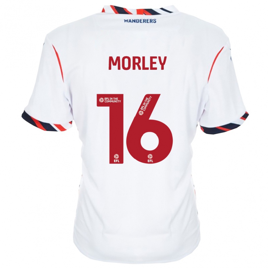 גברים כדורגל ארון מורלי #16 לבן אדום ג'רזי ביתית 2025/26