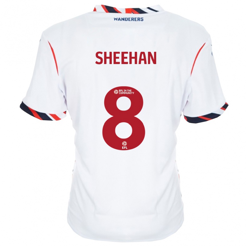 גברים כדורגל ג'וש שיהאן #8 לבן אדום ג'רזי ביתית 2025/26