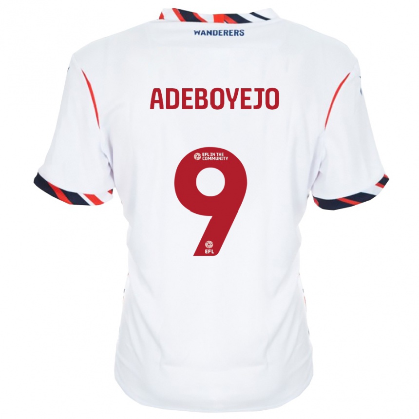 גברים כדורגל ויקטור אדבוייג'ו #9 לבן אדום ג'רזי ביתית 2025/26