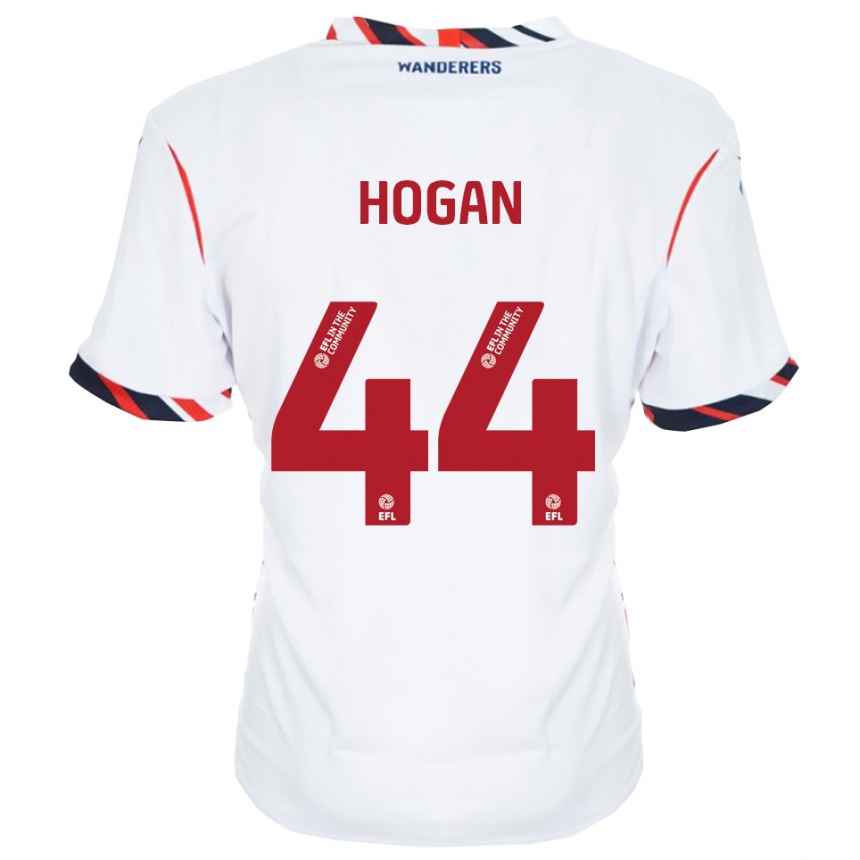 גברים כדורגל Sean Hogan #44 לבן אדום ג'רזי ביתית 2025/26