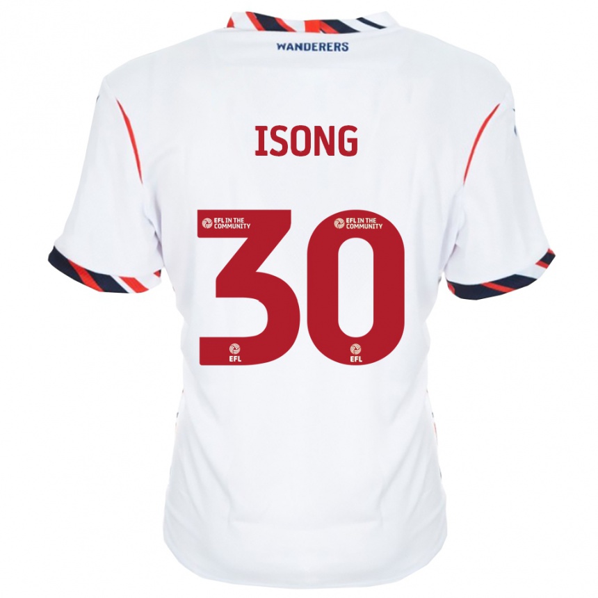 גברים כדורגל מארק איסונג #30 לבן אדום ג'רזי ביתית 2025/26