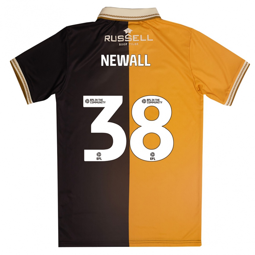 גברים כדורגל Jack Newall #38 צהוב שחור ג'רזי ביתית 2025/26