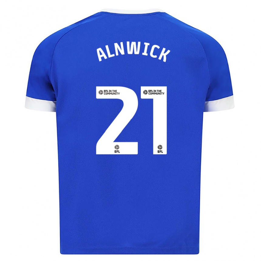 גברים כדורגל כמו אלנוויק #21 כחול לבן ג'רזי ביתית 2025/26 גברים כדורגל כמו אלנוויק #21 כחול לבן ג'רזי ביתית 2025/26