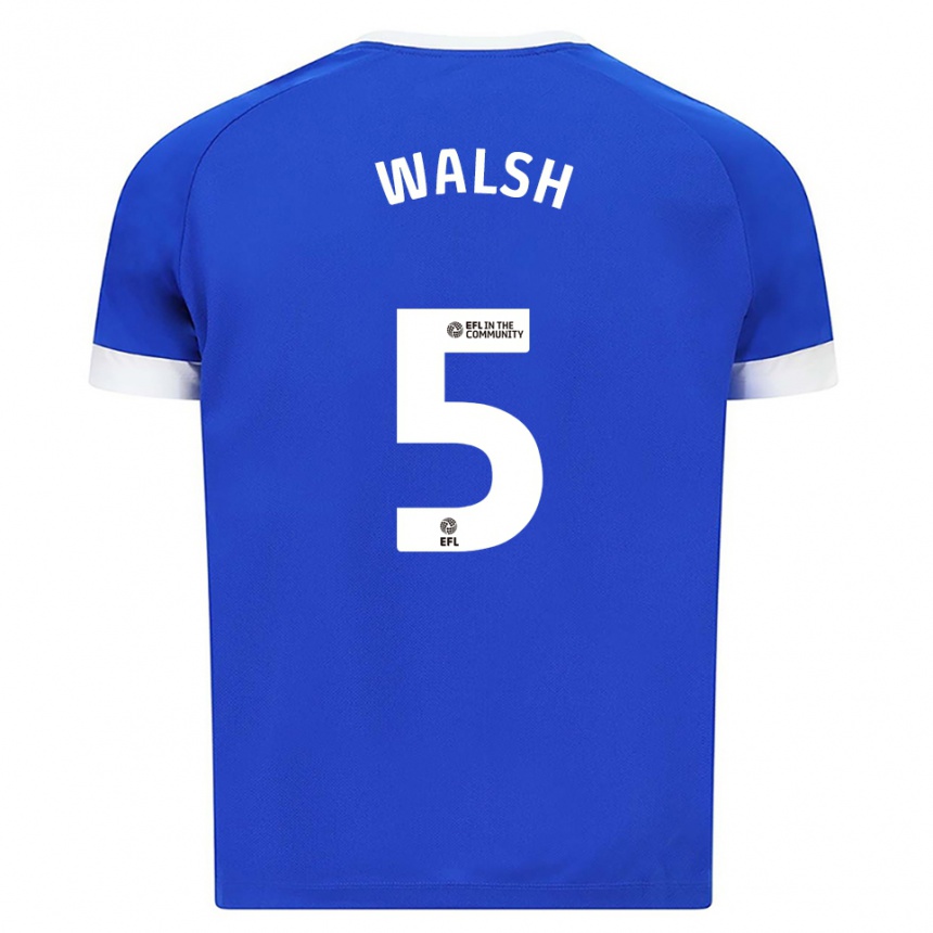 גברים כדורגל סיוהן וולש #5 כחול לבן ג'רזי ביתית 2025/26