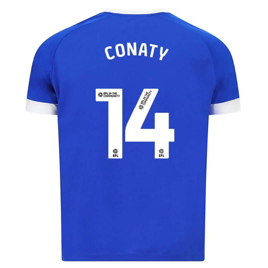 גברים כדורגל קיאנו קונטי #14 כחול לבן ג'רזי ביתית 2025/26