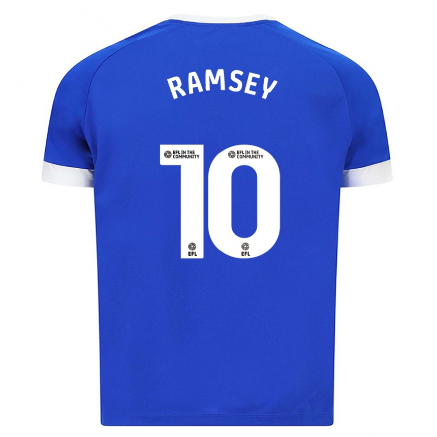 גברים כדורגל ארון ראמזי #10 כחול לבן ג'רזי ביתית 2025/26