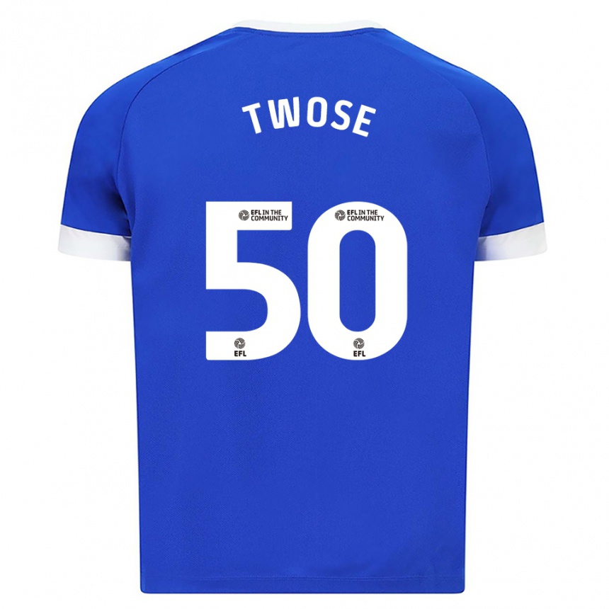 גברים כדורגל קודי טווז #50 כחול לבן ג'רזי ביתית 2025/26
