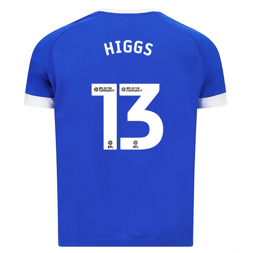 גברים כדורגל Daniel Higgs #13 כחול לבן ג'רזי ביתית 2025/26 גברים כדורגל Daniel Higgs #13 כחול לבן ג'רזי ביתית 2025/26