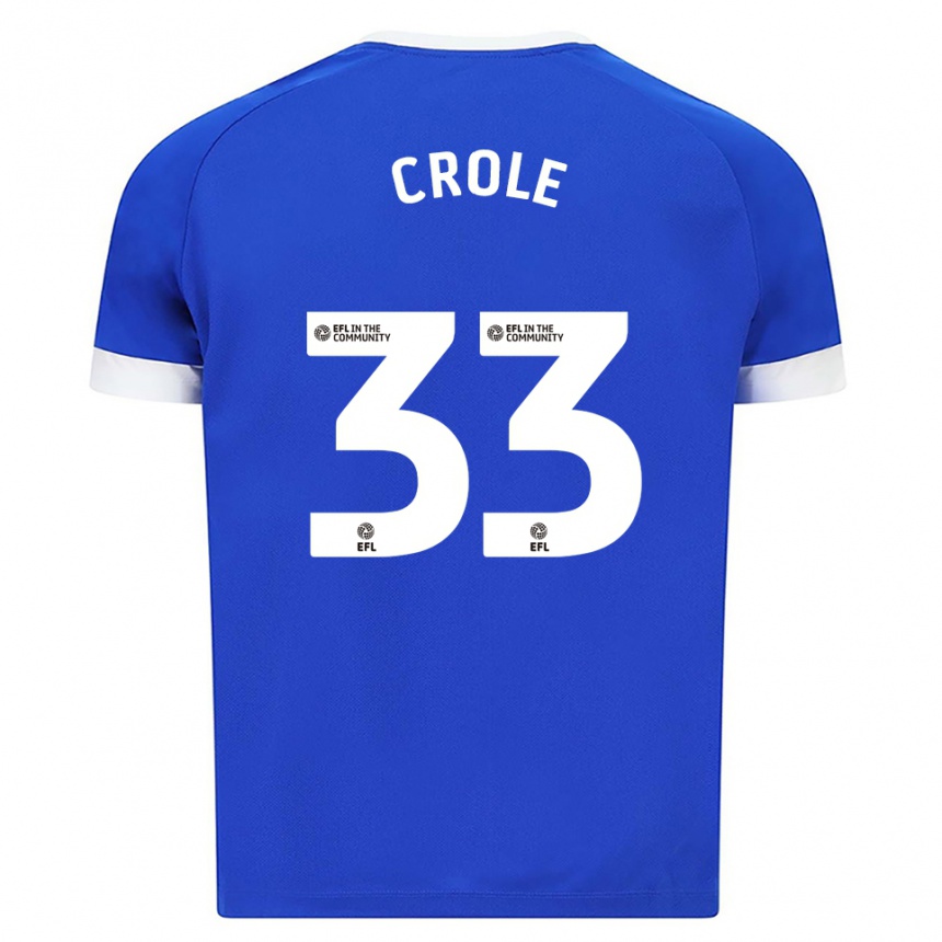 גברים כדורגל ג'יימס קרול #33 כחול לבן ג'רזי ביתית 2025/26