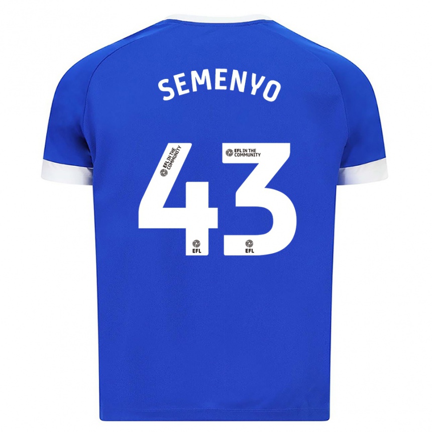 גברים כדורגל מה שזה לא יהיה #43 כחול לבן ג'רזי ביתית 2025/26