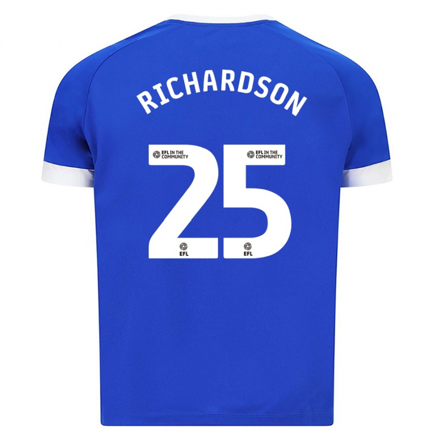 גברים כדורגל טייה ריצ'רדסון #25 כחול לבן ג'רזי ביתית 2025/26