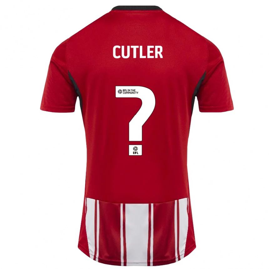 גברים כדורגל Theo Cutler #0 אדום לבן שחור ג'רזי ביתית 2025/26