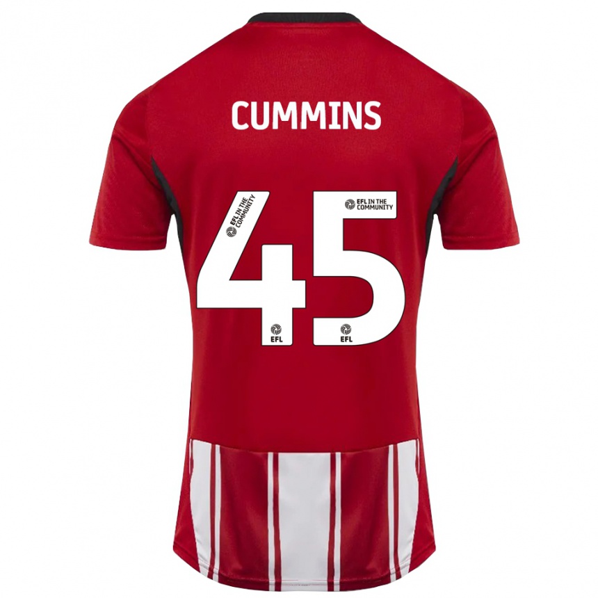 גברים כדורגל צ׳ארלי קאמינס #45 אדום לבן שחור ג'רזי ביתית 2025/26