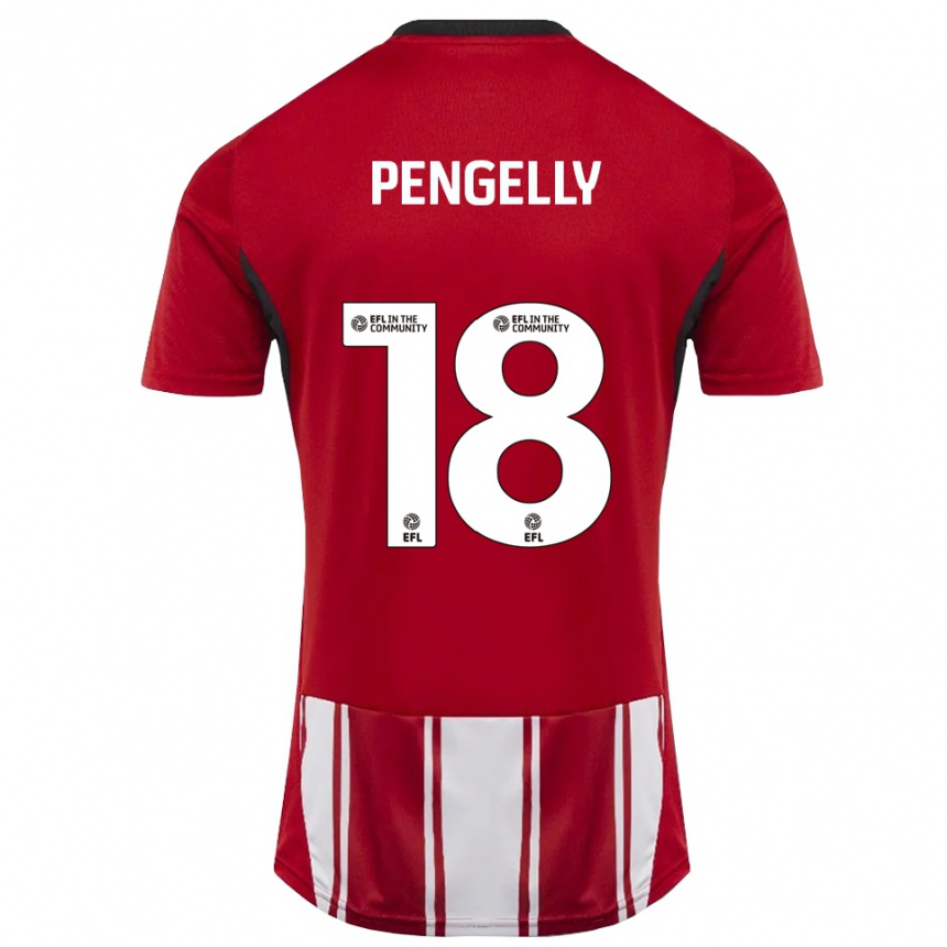 גברים כדורגל Connie Pengelly #18 אדום לבן שחור ג'רזי ביתית 2025/26