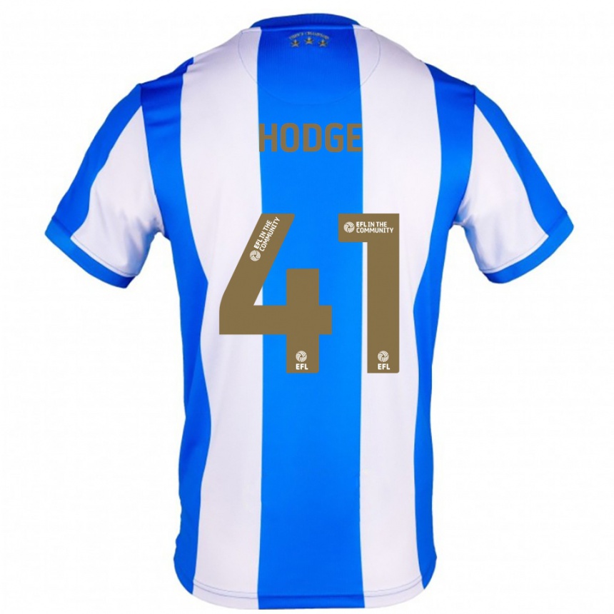 גברים כדורגל ג'ו הודג' #41 כחול לבן ג'רזי ביתית 2025/26