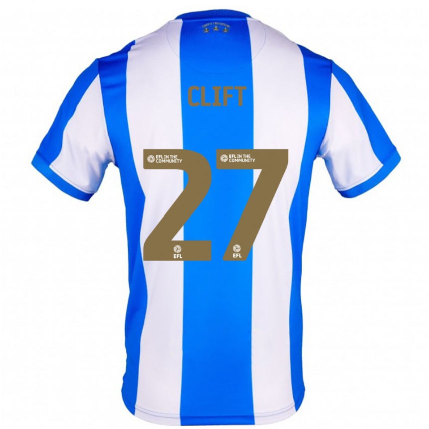 גברים כדורגל Cassidy Clift #27 כחול לבן ג'רזי ביתית 2025/26