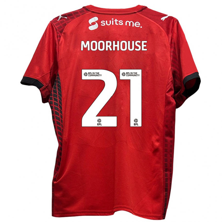 גברים כדורגל ג׳ק לי מורהאוז #21 אדום שחור ג'רזי ביתית 2025/26