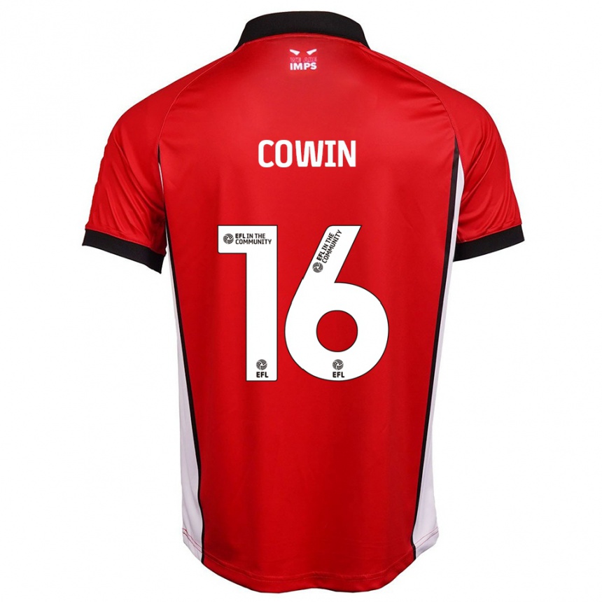 גברים כדורגל William Cowin #16 אדום לבן ג'רזי ביתית 2025/26