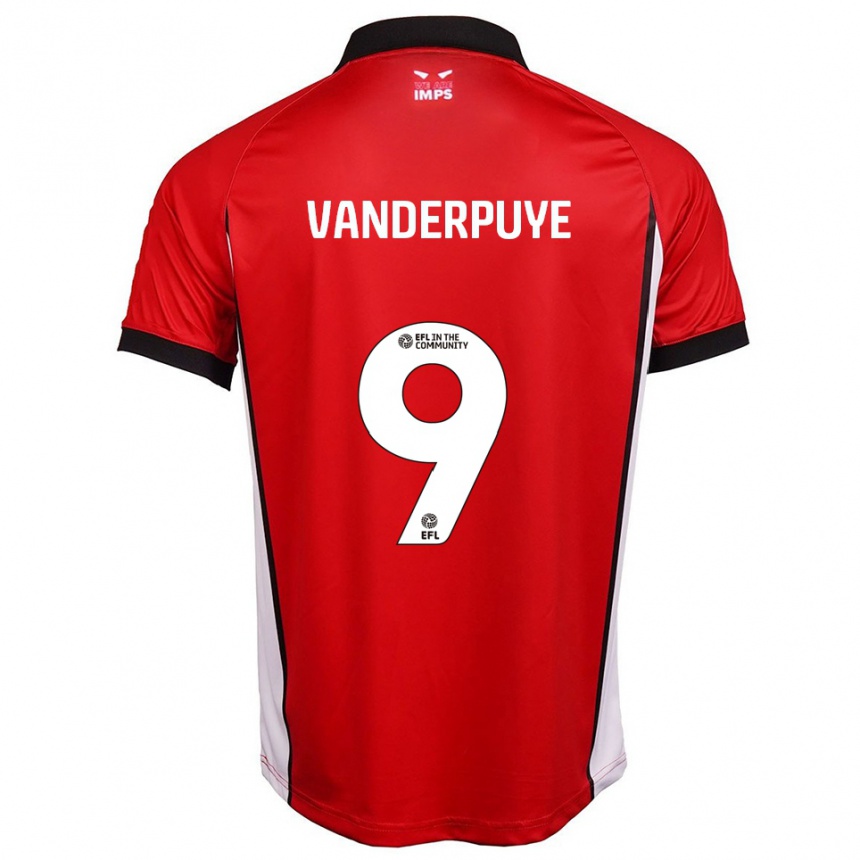 גברים כדורגל דניאל ונדרפויה #9 אדום לבן ג'רזי ביתית 2025/26 גברים כדורגל דניאל ונדרפויה #9 אדום לבן ג'רזי ביתית 2025/26