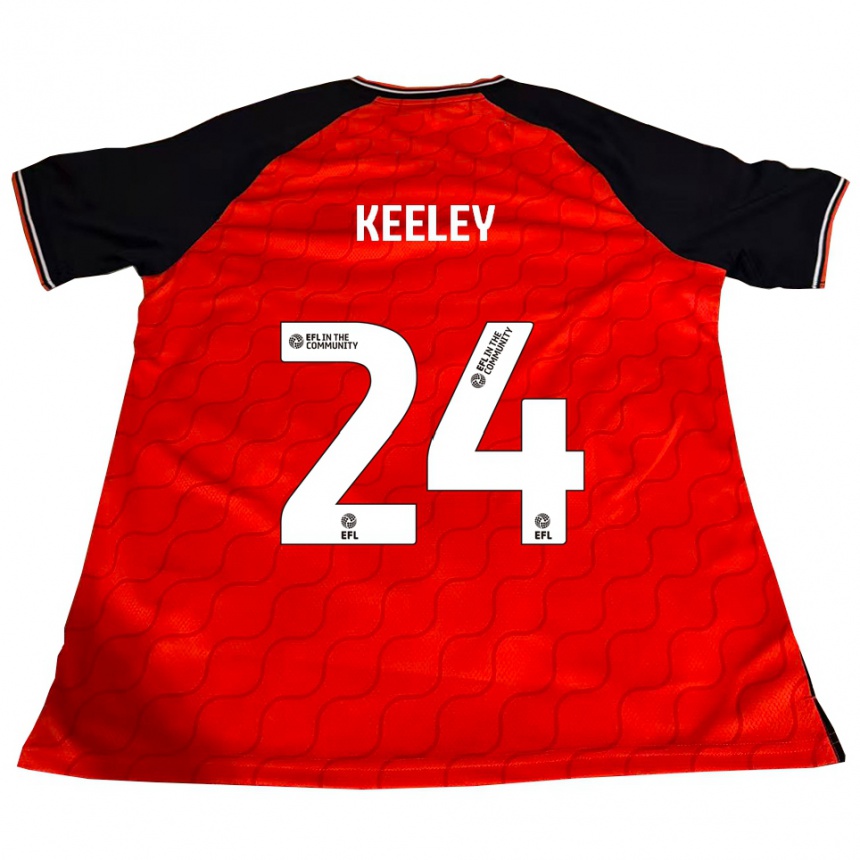 גברים כדורגל ג'וש קילי #24 כתום שחור לבן ג'רזי ביתית 2025/26