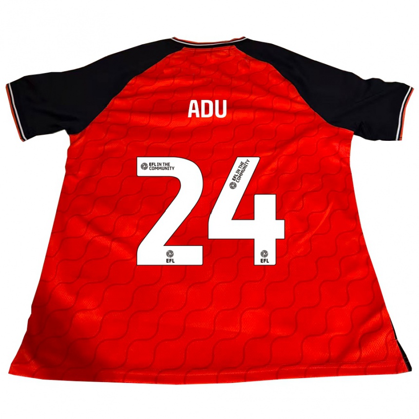 גברים כדורגל ברידג׳ט אדו #24 כתום שחור לבן ג'רזי ביתית 2025/26