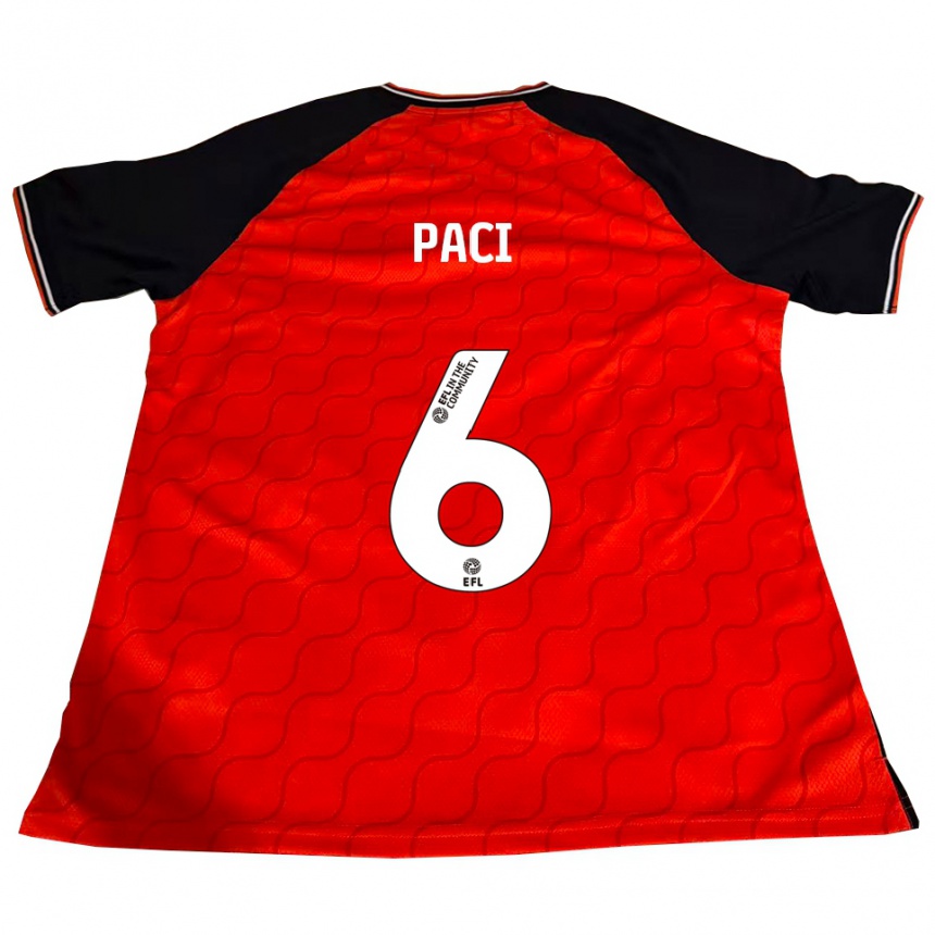 גברים כדורגל Stefania Paci #6 כתום שחור לבן ג'רזי ביתית 2025/26