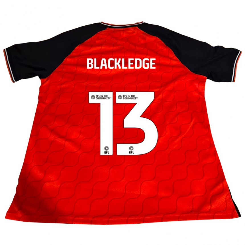 גברים כדורגל Henry Blackledge #13 כתום שחור לבן ג'רזי ביתית 2025/26