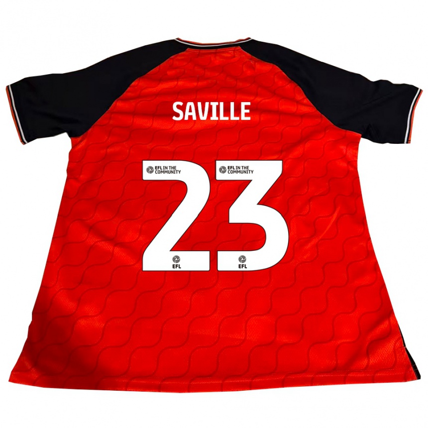 גברים כדורגל ג'ורג' סאביל #23 כתום שחור לבן ג'רזי ביתית 2025/26