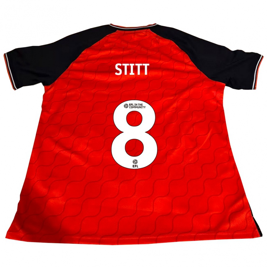 גברים כדורגל דילן סטיט #8 כתום שחור לבן ג'רזי ביתית 2025/26