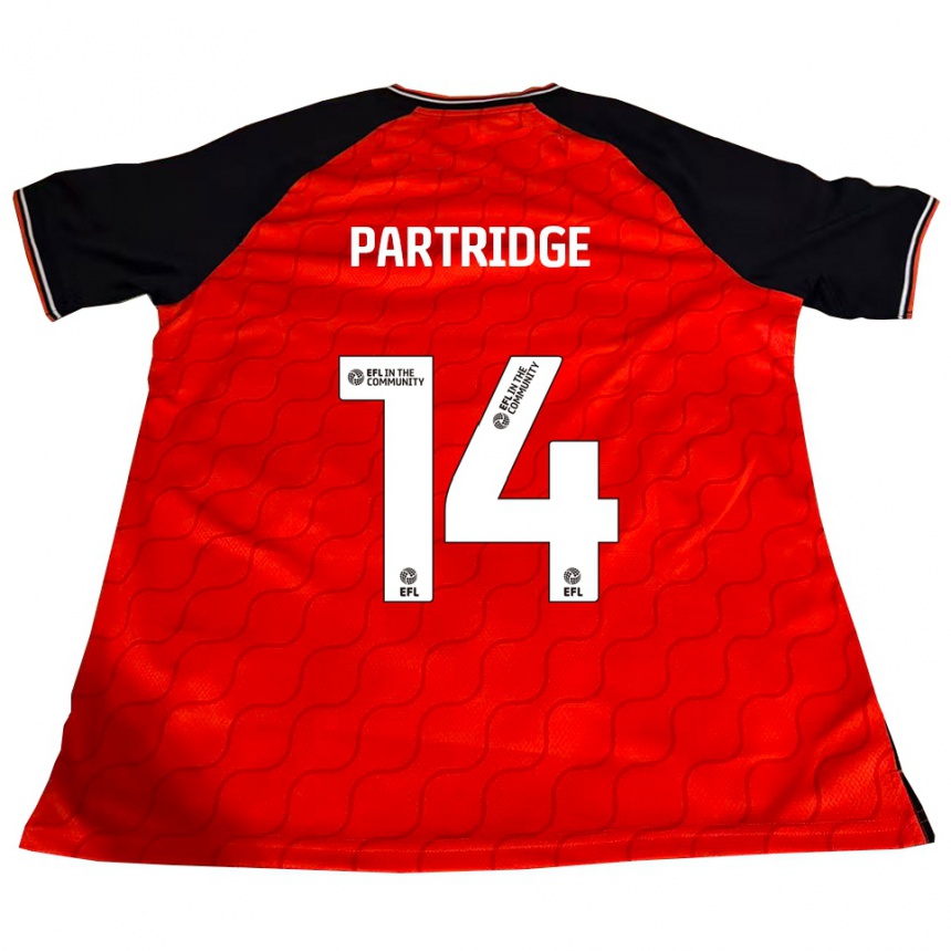 גברים כדורגל Francesca Partridge #14 כתום שחור לבן ג'רזי ביתית 2025/26