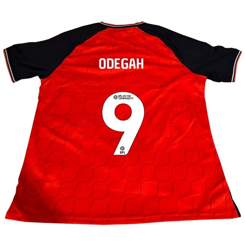 גברים כדורגל Jamie Odegah #9 כתום שחור לבן ג'רזי ביתית 2025/26