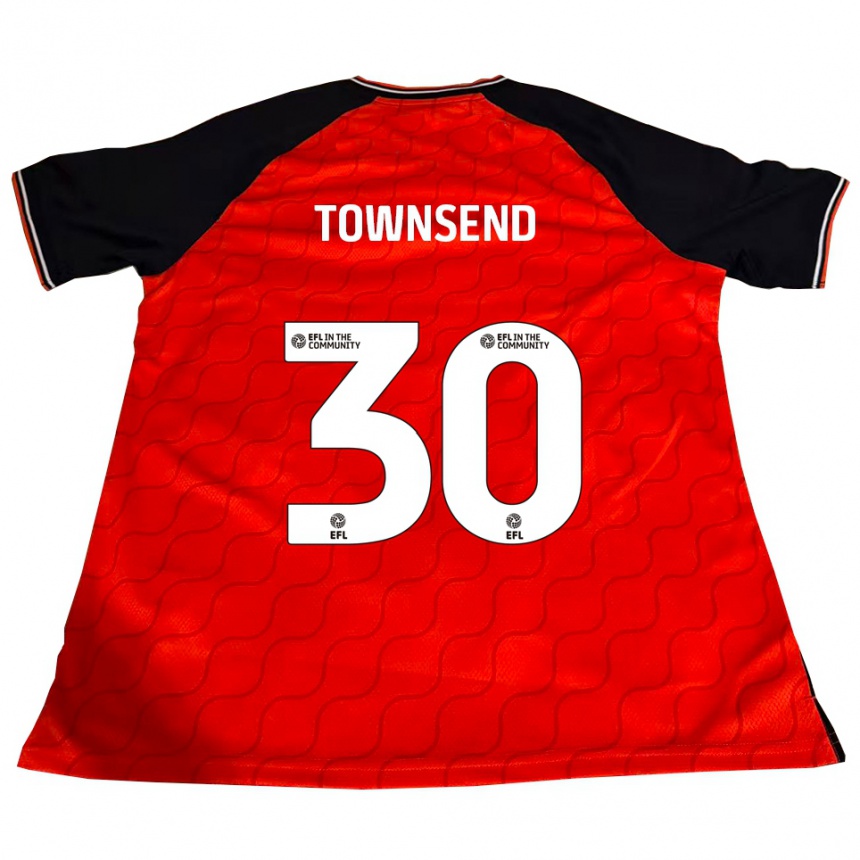 גברים כדורגל אנדרוס טאונסנד #30 כתום שחור לבן ג'רזי ביתית 2025/26