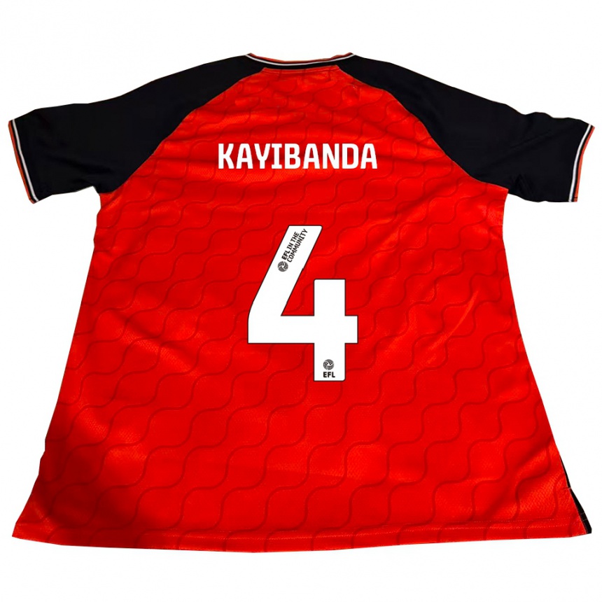 גברים כדורגל Claude Kayibanda #4 כתום שחור לבן ג'רזי ביתית 2025/26