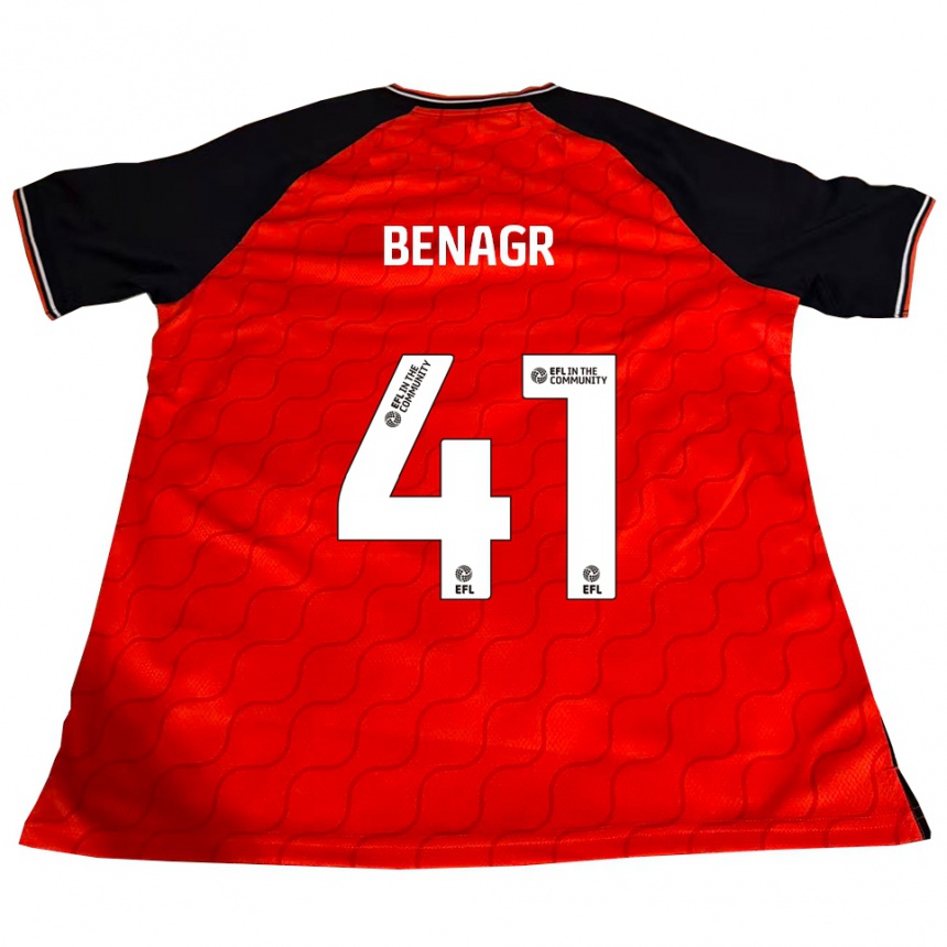 גברים כדורגל Benedict Benagr #41 כתום שחור לבן ג'רזי ביתית 2025/26