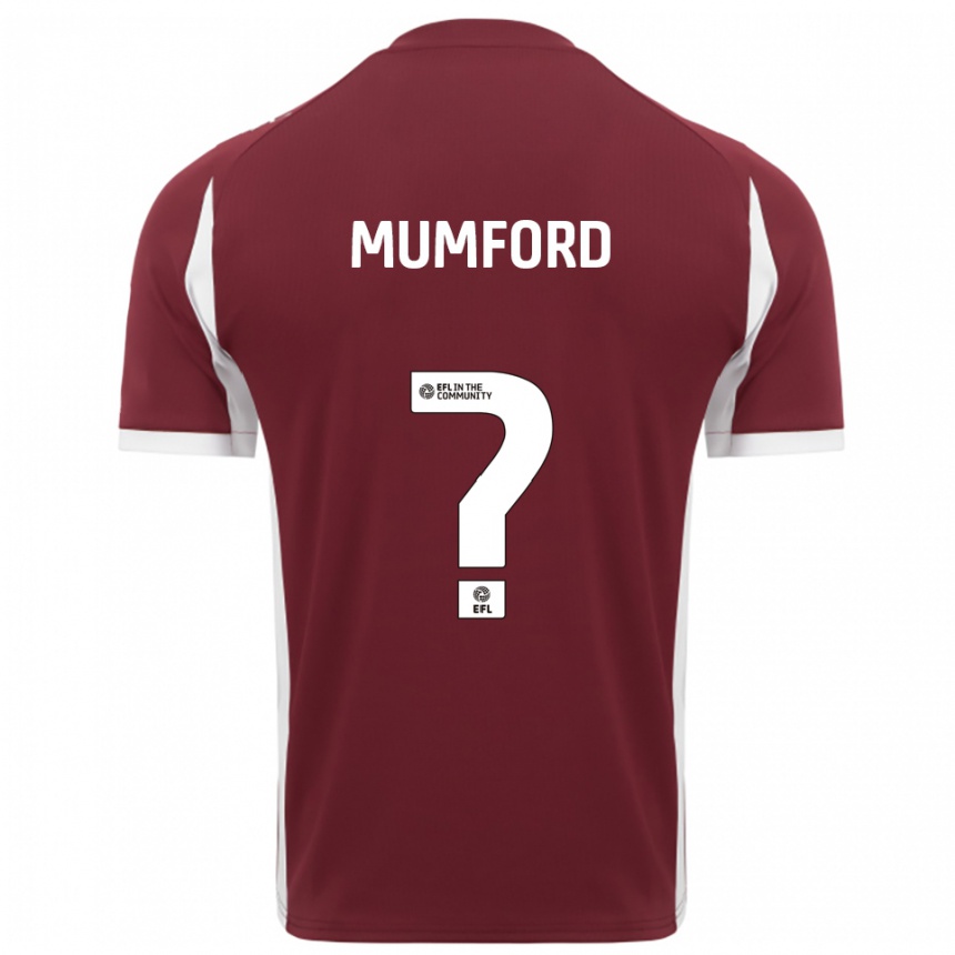 גברים כדורגל Rachael Mumford #0 בורדו לבן ג'רזי ביתית 2025/26