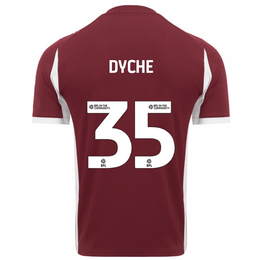 גברים כדורגל מקס דייץ' #35 בורדו לבן ג'רזי ביתית 2025/26