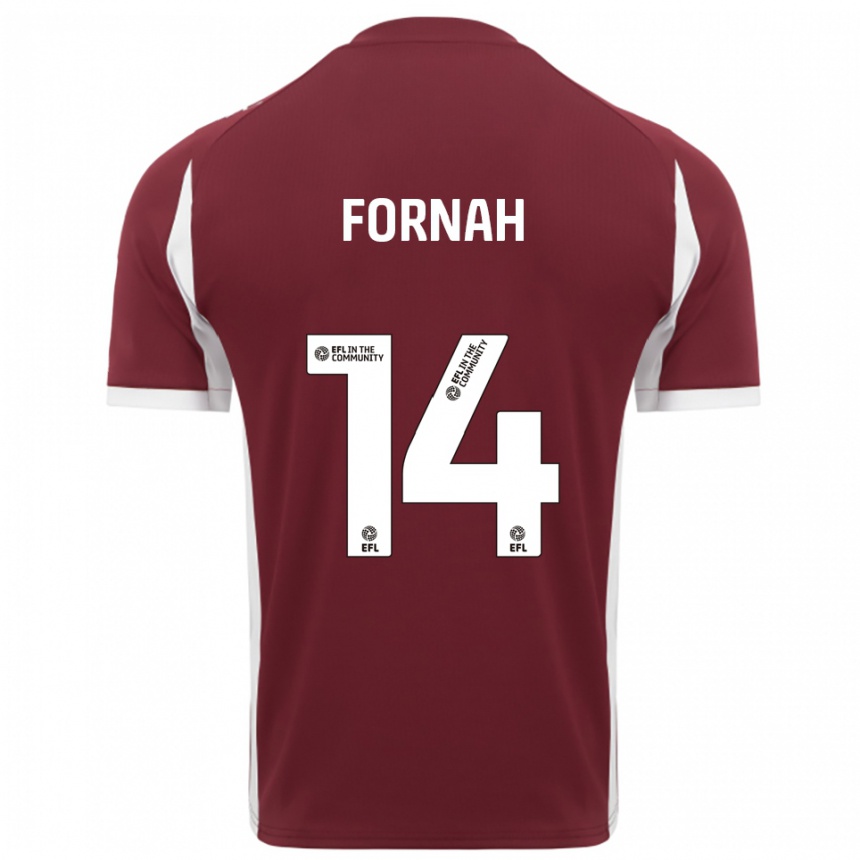 גברים כדורגל טייריס פורנה #14 בורדו לבן ג'רזי ביתית 2025/26