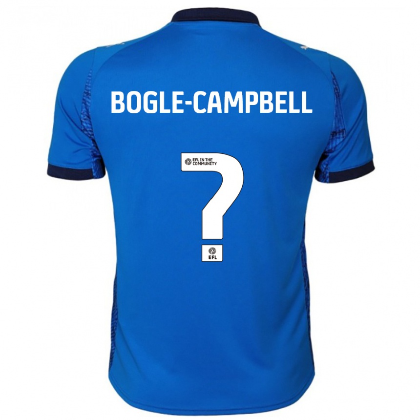 גברים כדורגל Ma'kel Bogle-Campbell #0 כחול לבן ג'רזי ביתית 2025/26