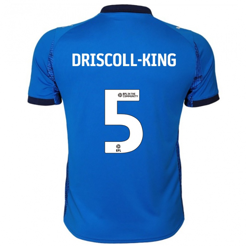 גברים כדורגל Evie Driscoll-King #5 כחול לבן ג'רזי ביתית 2025/26