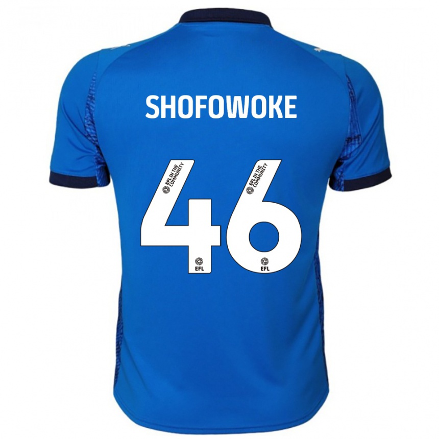 גברים כדורגל Boluwatife Shofowoke #46 כחול לבן ג'רזי ביתית 2025/26