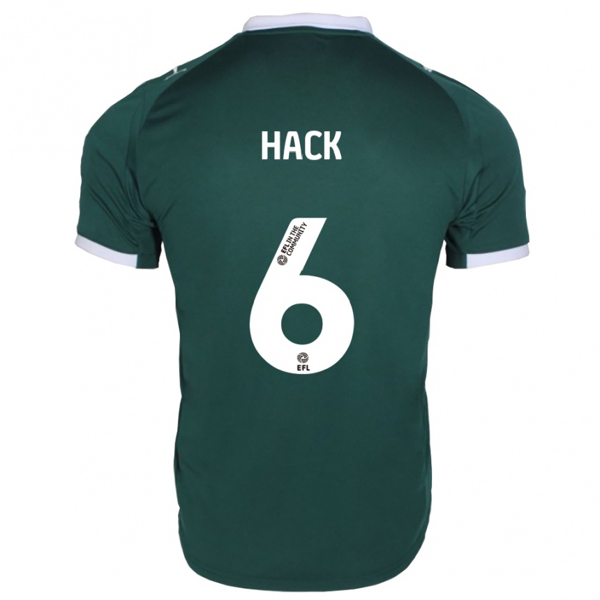 גברים כדורגל לוסי האק #6 ירוק לבן ג'רזי ביתית 2025/26