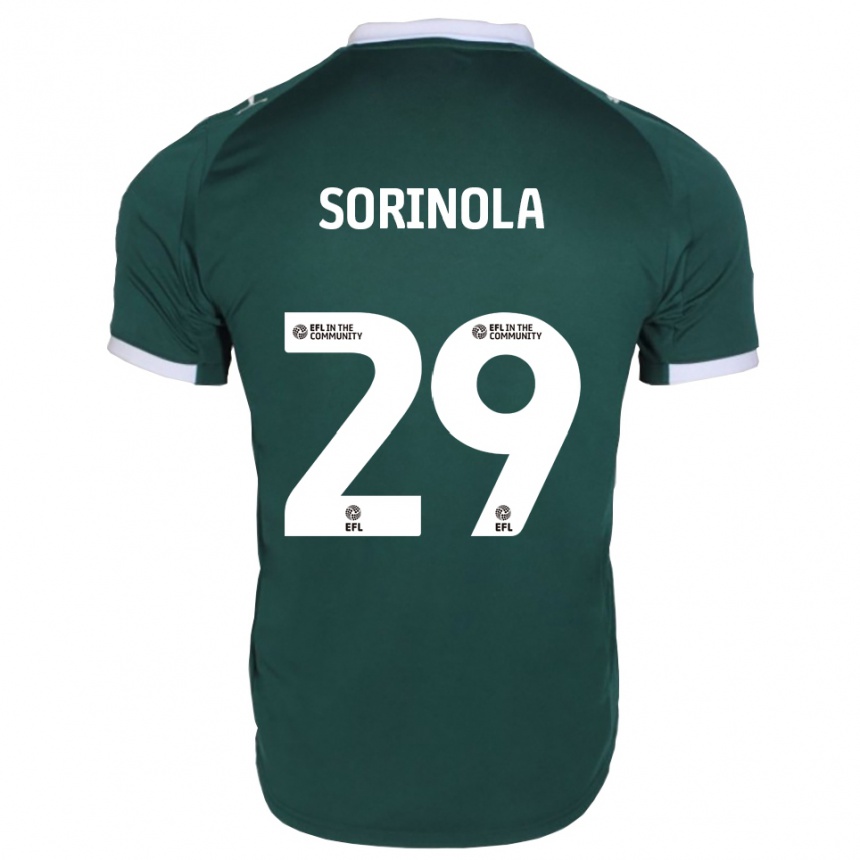 גברים כדורגל Matthew Sorinola #29 ירוק לבן ג'רזי ביתית 2025/26