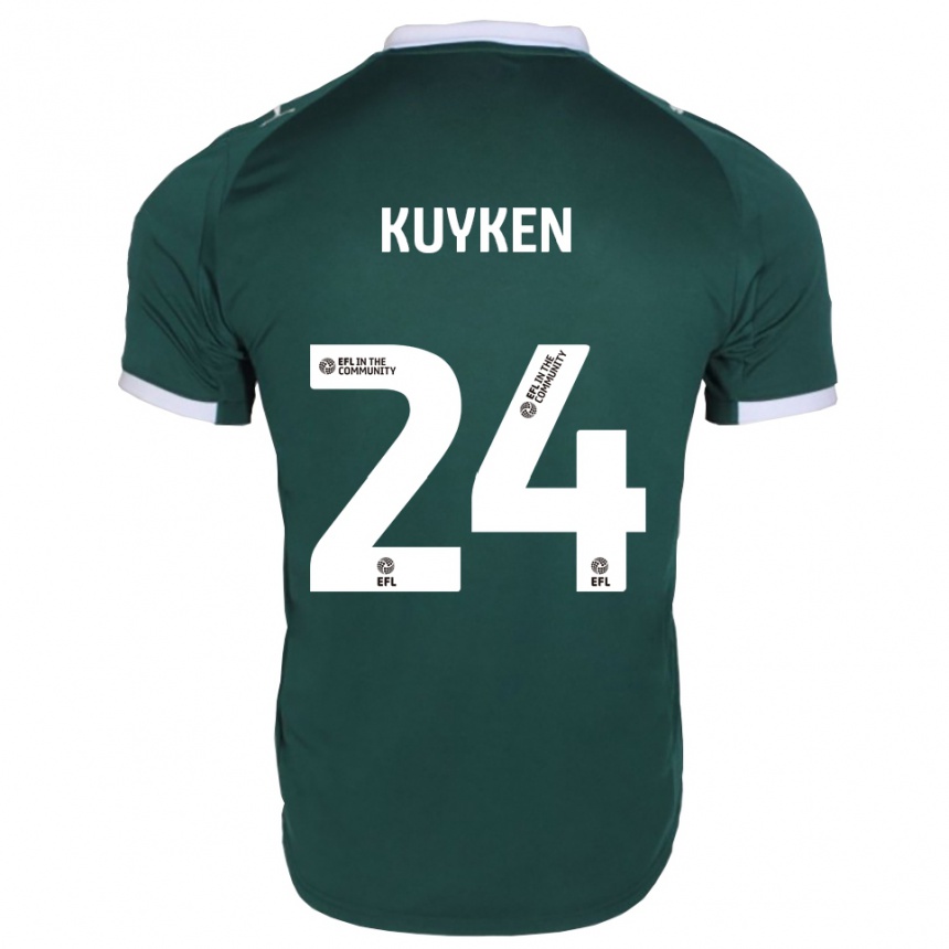 גברים כדורגל אווה קאיקן #24 ירוק לבן ג'רזי ביתית 2025/26