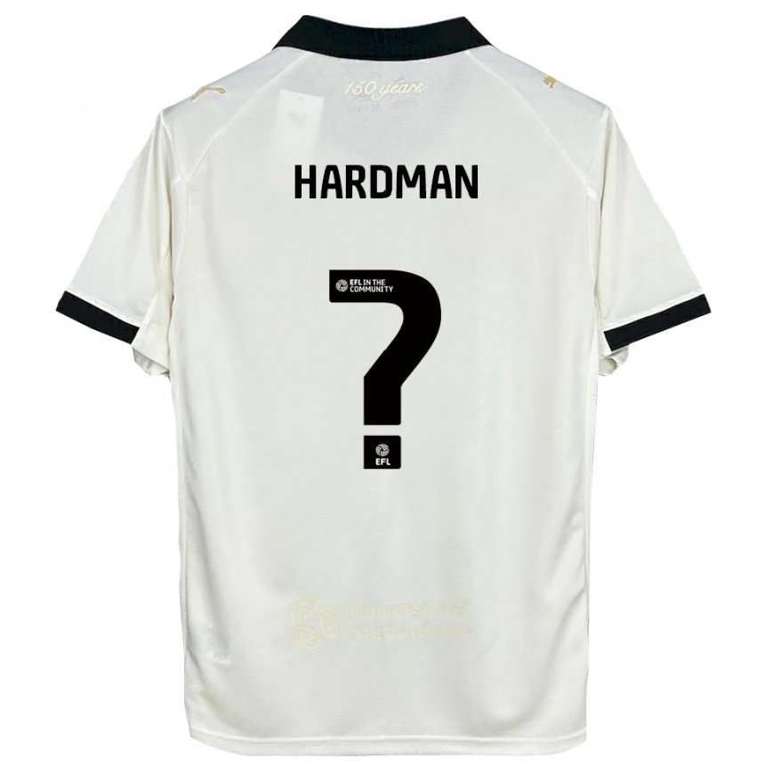 גברים כדורגל Rayah Hardman #0 לבן פנינה שחור ג'רזי ביתית 2025/26