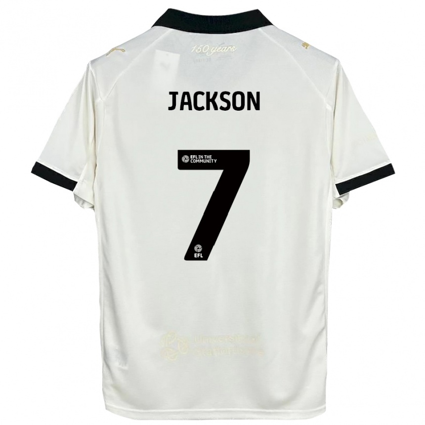 גברים כדורגל Lily Jackson #7 לבן פנינה שחור ג'רזי ביתית 2025/26