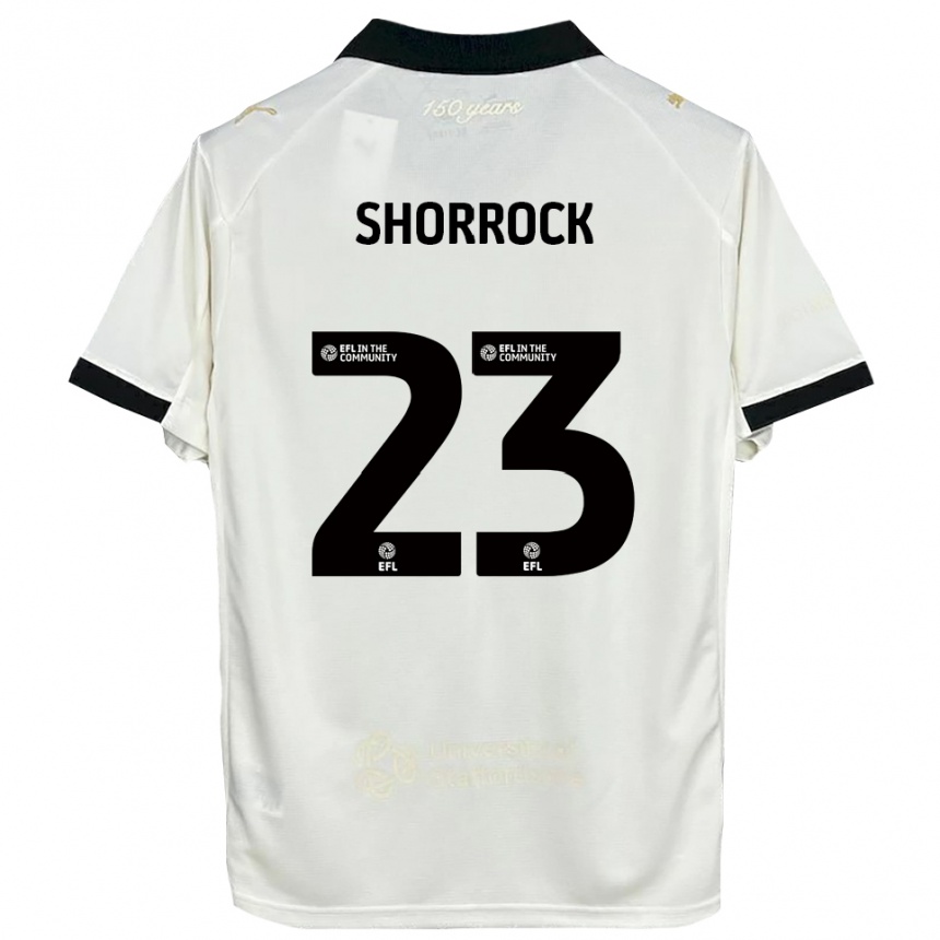 גברים כדורגל ג'ק שורוק #23 לבן פנינה שחור ג'רזי ביתית 2025/26